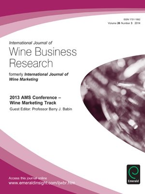 cover image of International Journal of Wine Business Research, Volume 26, Issue 3